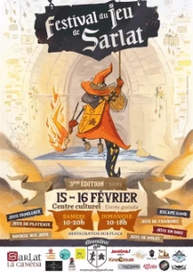 Affiche festival du jeu de Sarlat 2025